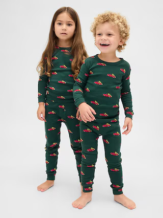 Kids & Baby Organic Brushed Cotton Holiday PJ Set | Gap (US)