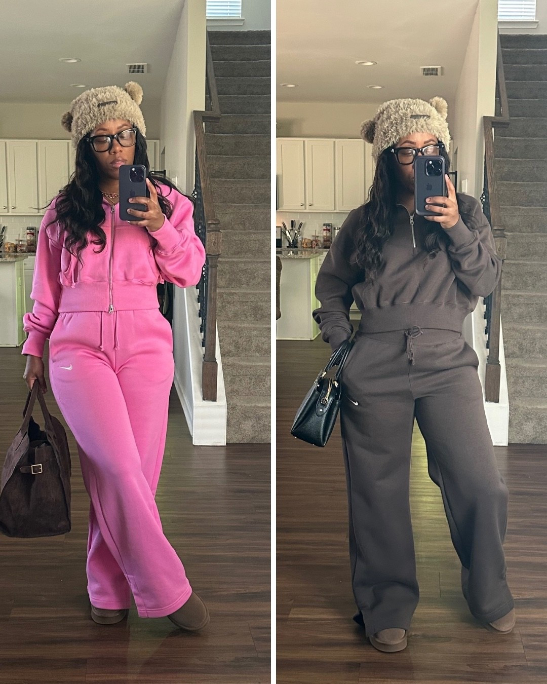 Pink 🩷 or Brown 🤎 Nike sweatsuit 

#LTKFindsUnder100 #LTKootd #LTKActive