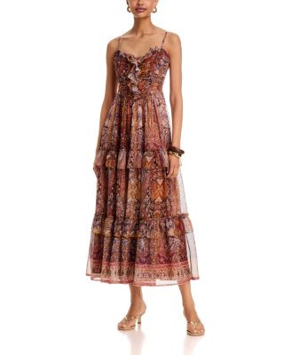 Aqua Paisley Border Midi Dress - Exclusive | Bloomingdale's (US)