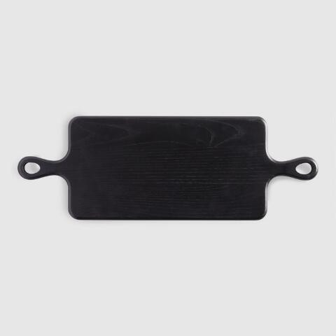 Black Wood Double Handle Paddle Serving Board | World Market