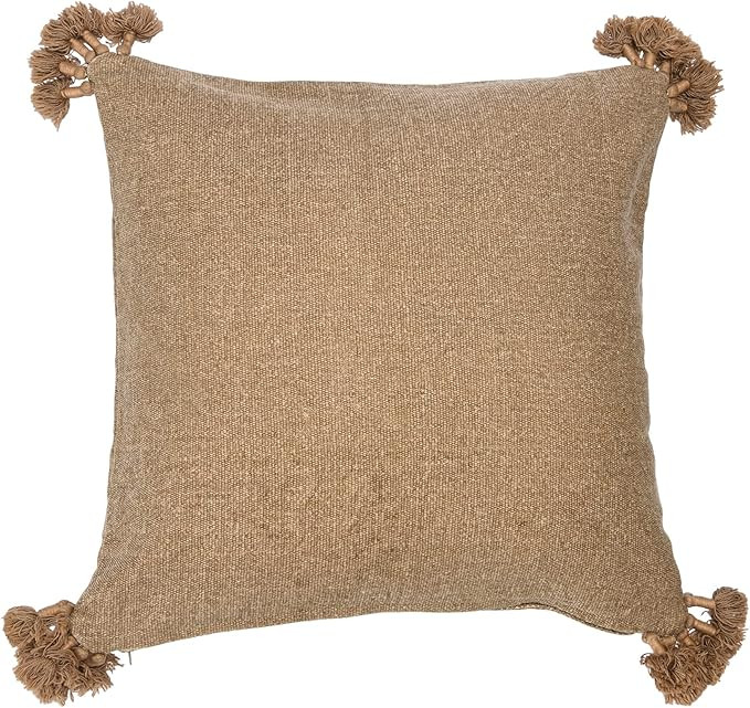 Amazon.com: Creative Co-Op 20" Square Canvas Pillow with Tassels : Everything Else | Amazon (US)