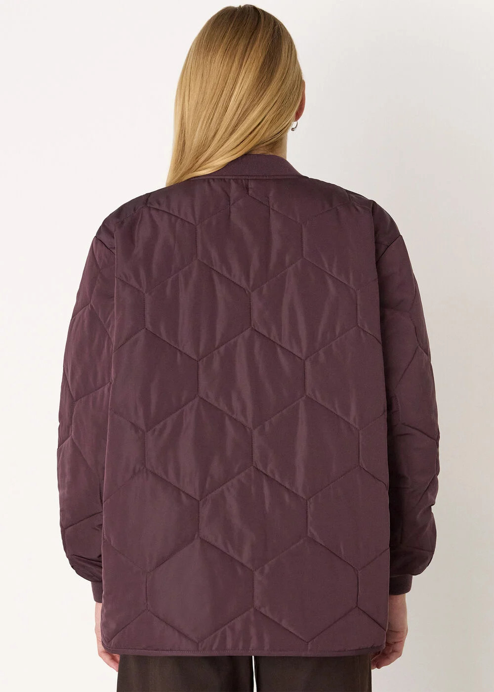 Burgundy Ida Short Quilted Coat | WHISTLES | Whistles UK | | Whistles