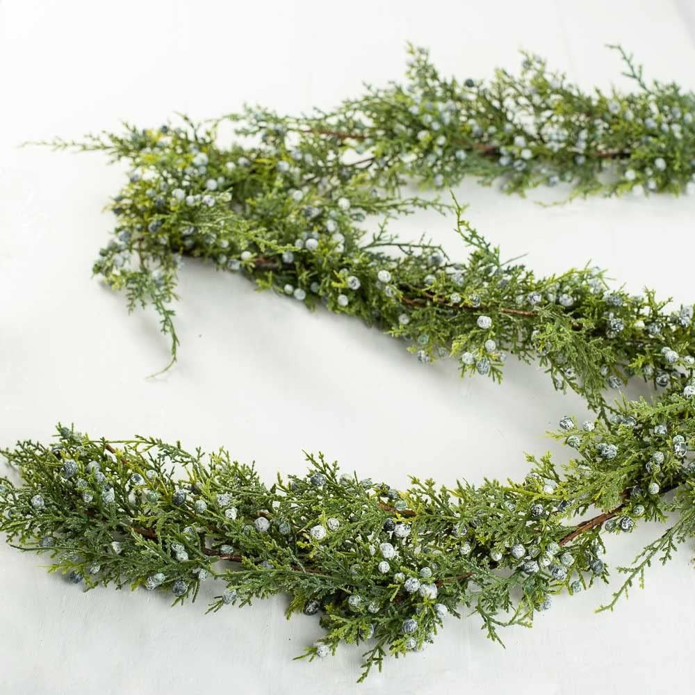 Realistic Vinyl Juniper Berry Garland by Factory Direct Craft - Weather Resistant Cedar Juniper G... | Amazon (US)