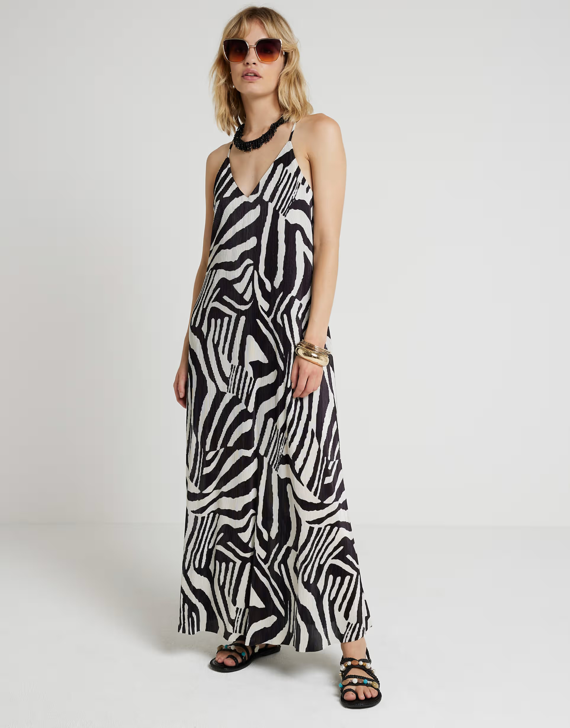 River Island Zebra print maxi dress in black | ASOS | ASOS (Global)