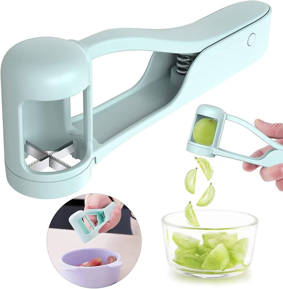 Grape Cutter for Toddlers 1-3, Blueberry, Cherry Tomatoes, and Strawberry Cutter with Semi-Circul... | Amazon (US)