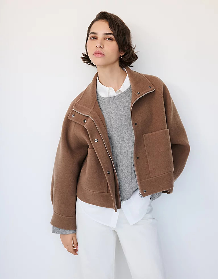 Wool Double Faced Cropped Jacket | Coats & Jackets | The  White Company | The White Company UK & ROW