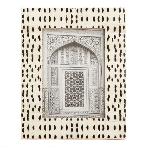 Black And White Abstract Dots Bone Frame | World Market