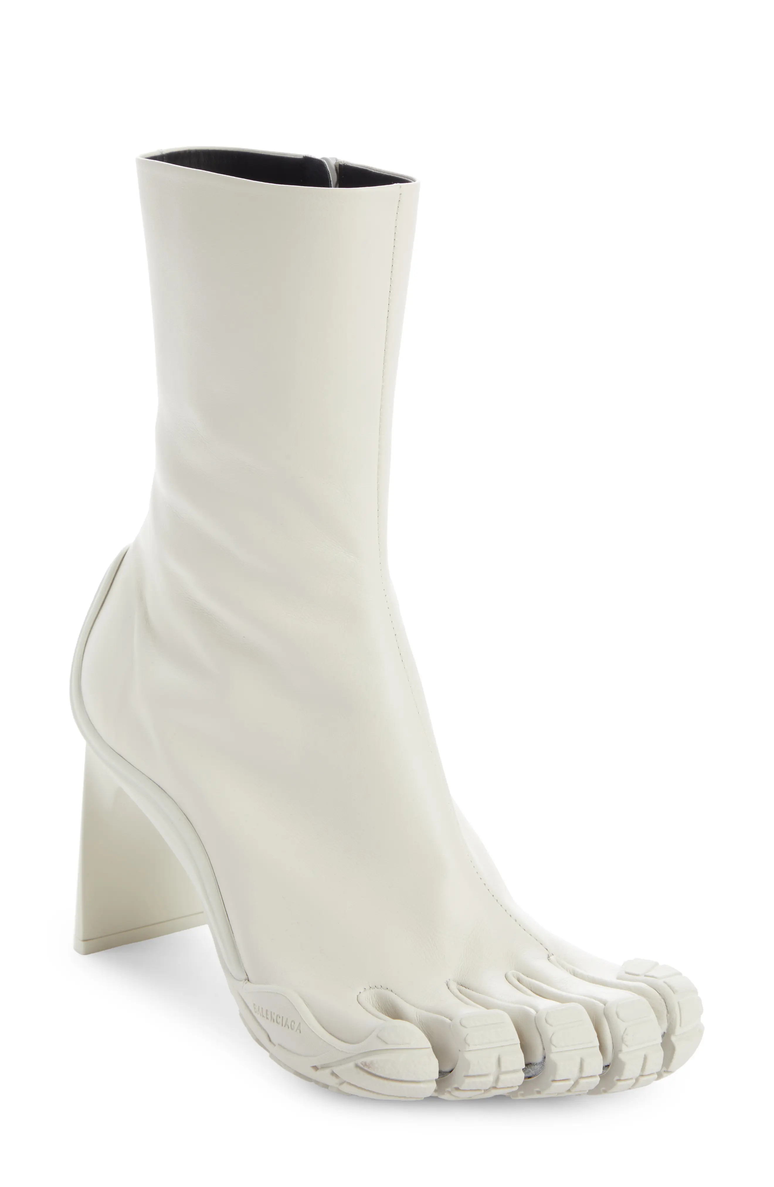 Balenciaga x Vibram Heeled Toe Bootie in Chalky White at Nordstrom, Size 6Us | Nordstrom