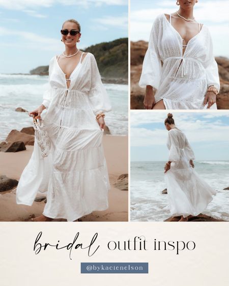 Vacation outfit, honeymoon outfit, beach coverup, petal + pup, Alix Earle, free people, white dress, stylin by aylin, bride outfits, bridal outfits, bachelorette

#LTKFestival #LTKswim #LTKwedding