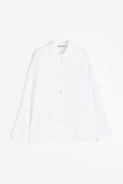 Oversized linen shirt | H&M (UK, MY, IN, SG, PH, TW, HK)