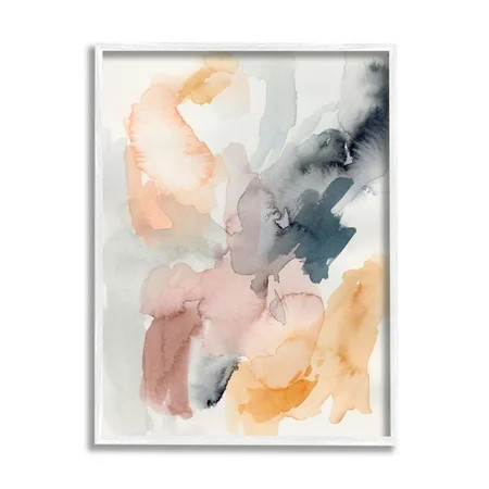 Stupell Watercolor Pastiche Muted Abstract Abstract Painting White Framed Art Print Wall Art | Walmart (US)