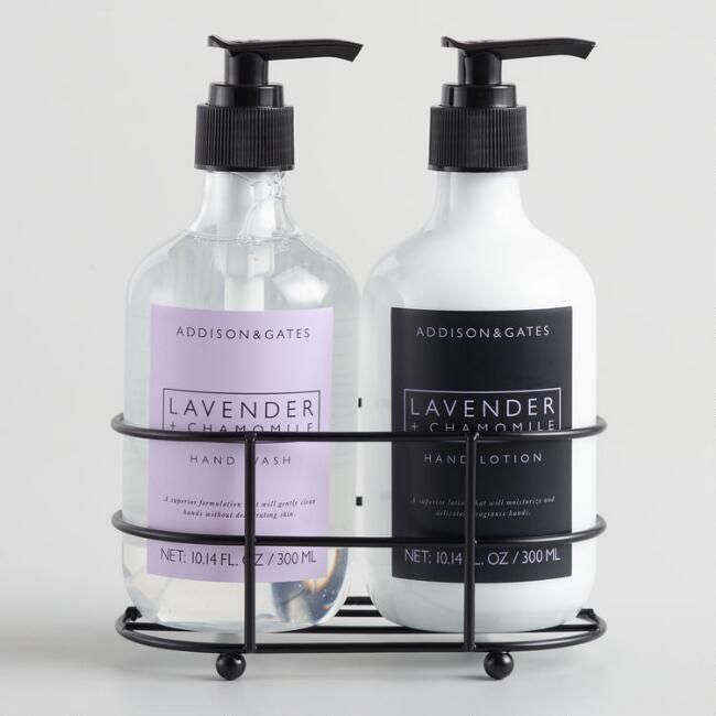 A&G Lavender and Chamomile Hand Care Set with Caddy | World Market