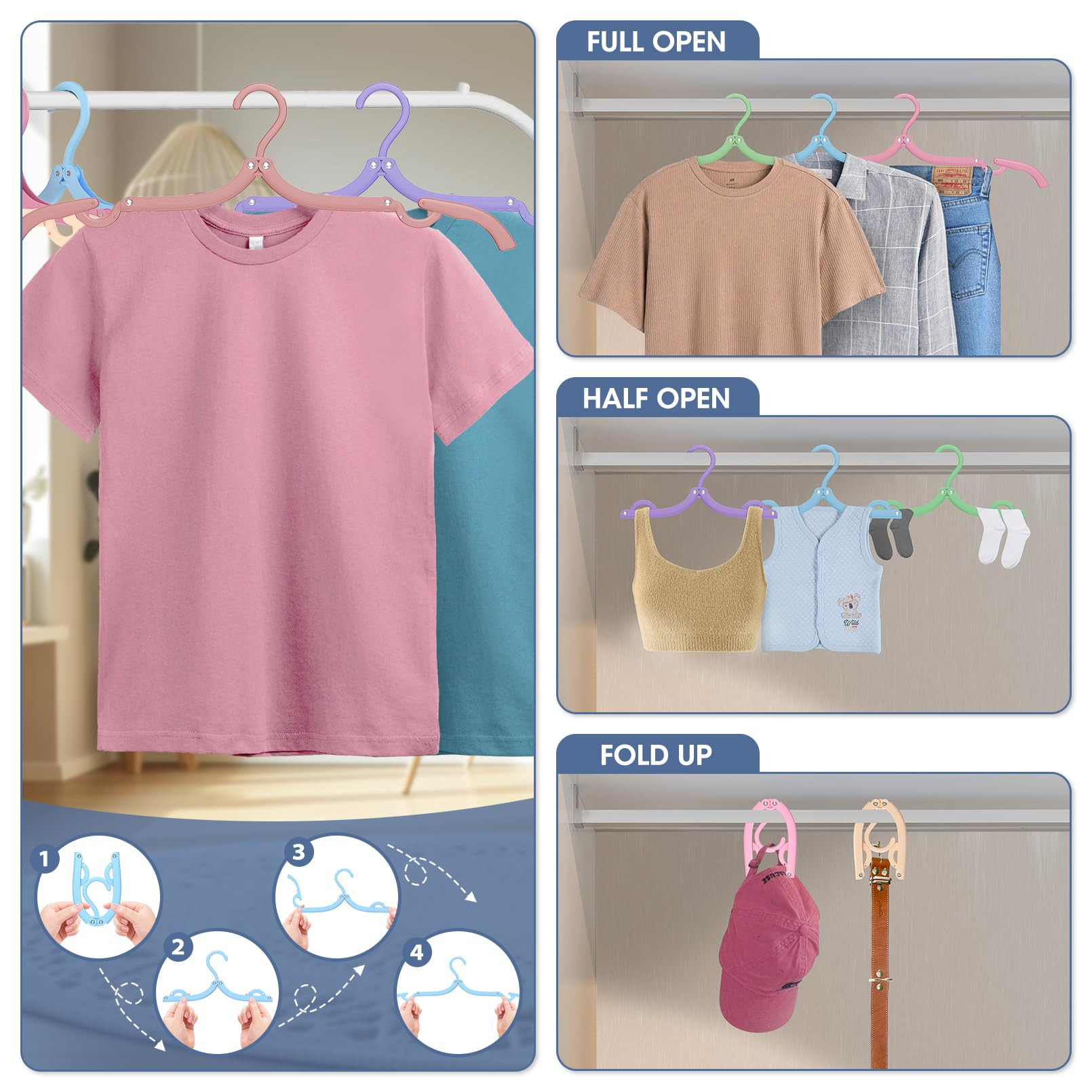 36 Pcs Foldable Travel Hangers - Cruise Ship Essentials Clothes Hangers Travel Accessories Clothe... | Amazon (US)