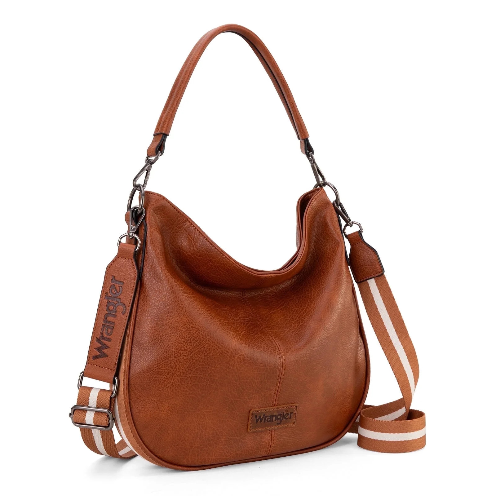 Wrangler Hobo Bags Large Crossbody Bags for Women Shoulder Purses with Striped Cotton Straps, Dar... | Walmart (US)