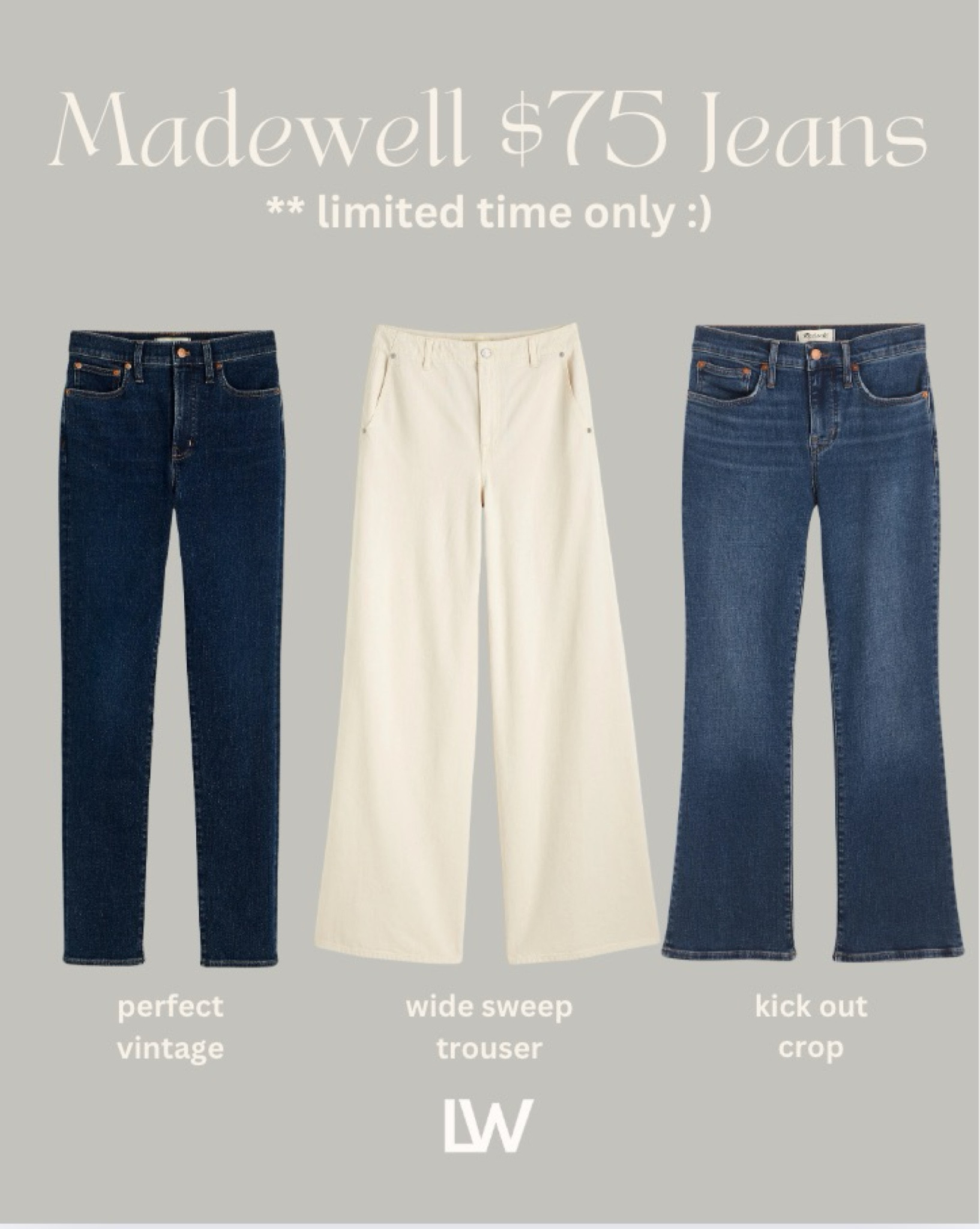 These 3 @madewell jeans are only $75 for a limited amount of time! Get them now!

#LTKSeasonal #LTKFindsUnder100