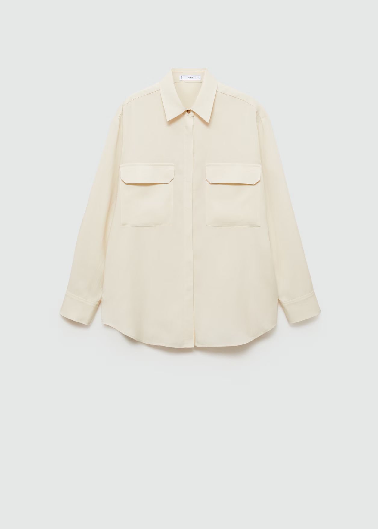 Oversized lyocell shirt - Woman | MANGO United Kingdom | MANGO (UK)