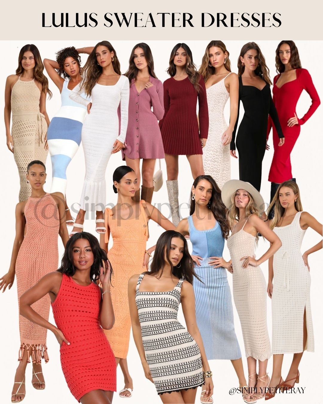I am obsessed with these Lulus sweater dresses for a chic and cozy look! From elegant crochet midis to bold red bodycons, these silhouettes are perfect for transitioning through the seasons. 🧶✨

I love how these pieces offer everything from playful mini lengths to sophisticated maxi styles. These dresses are absolute must-haves for creating a polished and feminine aesthetic for any occasion! 👗🌟

#Lulus #SweaterDress #OOTD #FallFashion #SpringStyle #DressInspo #ChicLook #FashionFinds

#LTKootd #LTKSeasonal