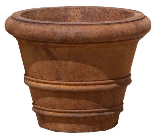 Classic Rolled-Rim Outdoor Planter, Rustic Iron | One Kings Lane