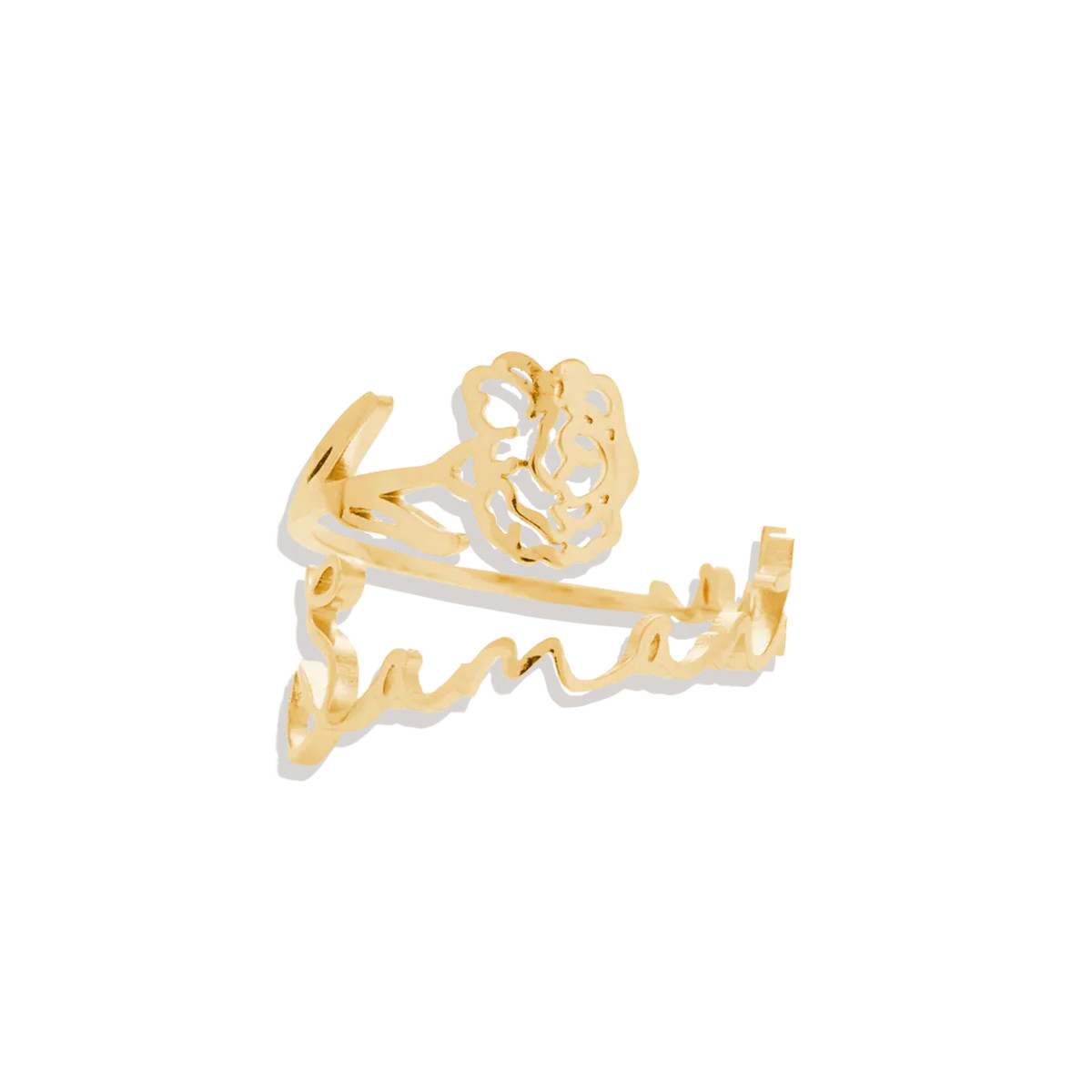 Birth Flower Name Ring | Mint & Lily