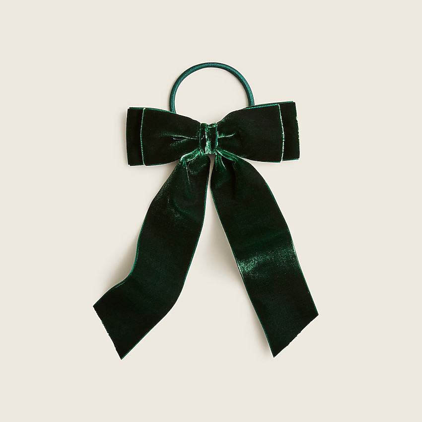 Large velvet bow hair tie | J. Crew US