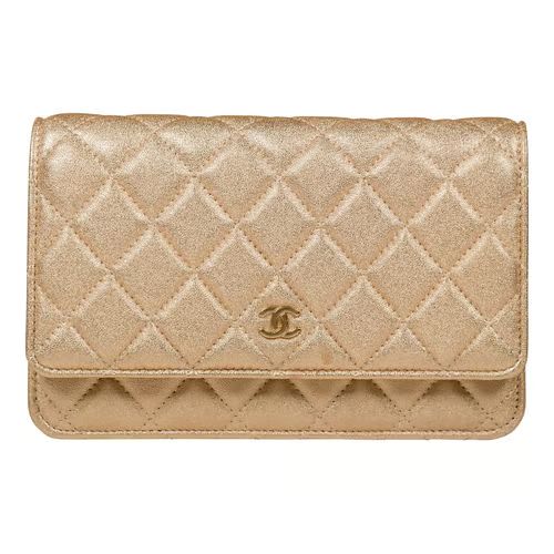 Leather clutch bag  - Gold 18 | Vestiaire Collective (Global)