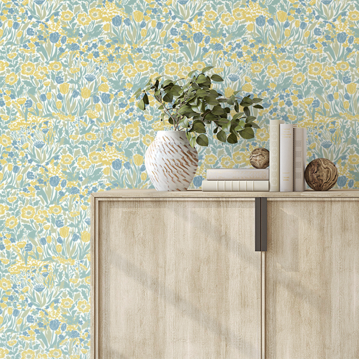 Prairie Floral Peel And Stick Removable Wallpaper | Love vs. Design