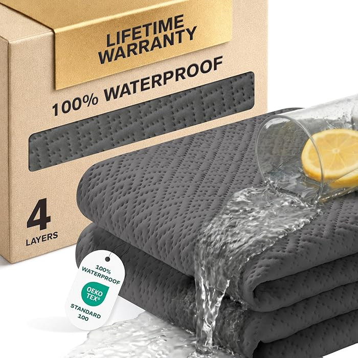 100% Waterproof King Mattress Protector - 360 Pad Protection Against Spills, Stains & Accidents f... | Amazon (US)