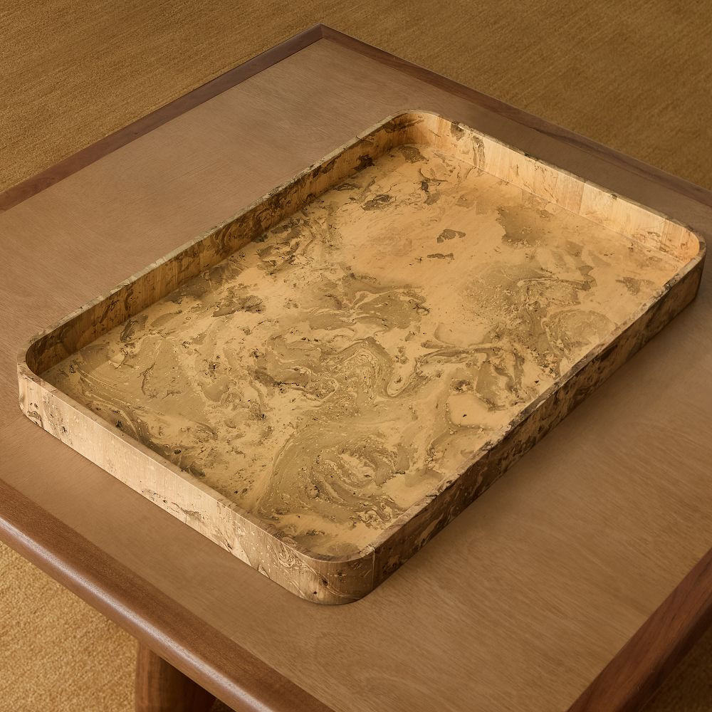 Pierce & Ward Burled Finish Trays | West Elm (US)