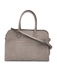 Made In Italy Leather Croc Embossed Crossbody | Handbags | Marshalls | Marshalls