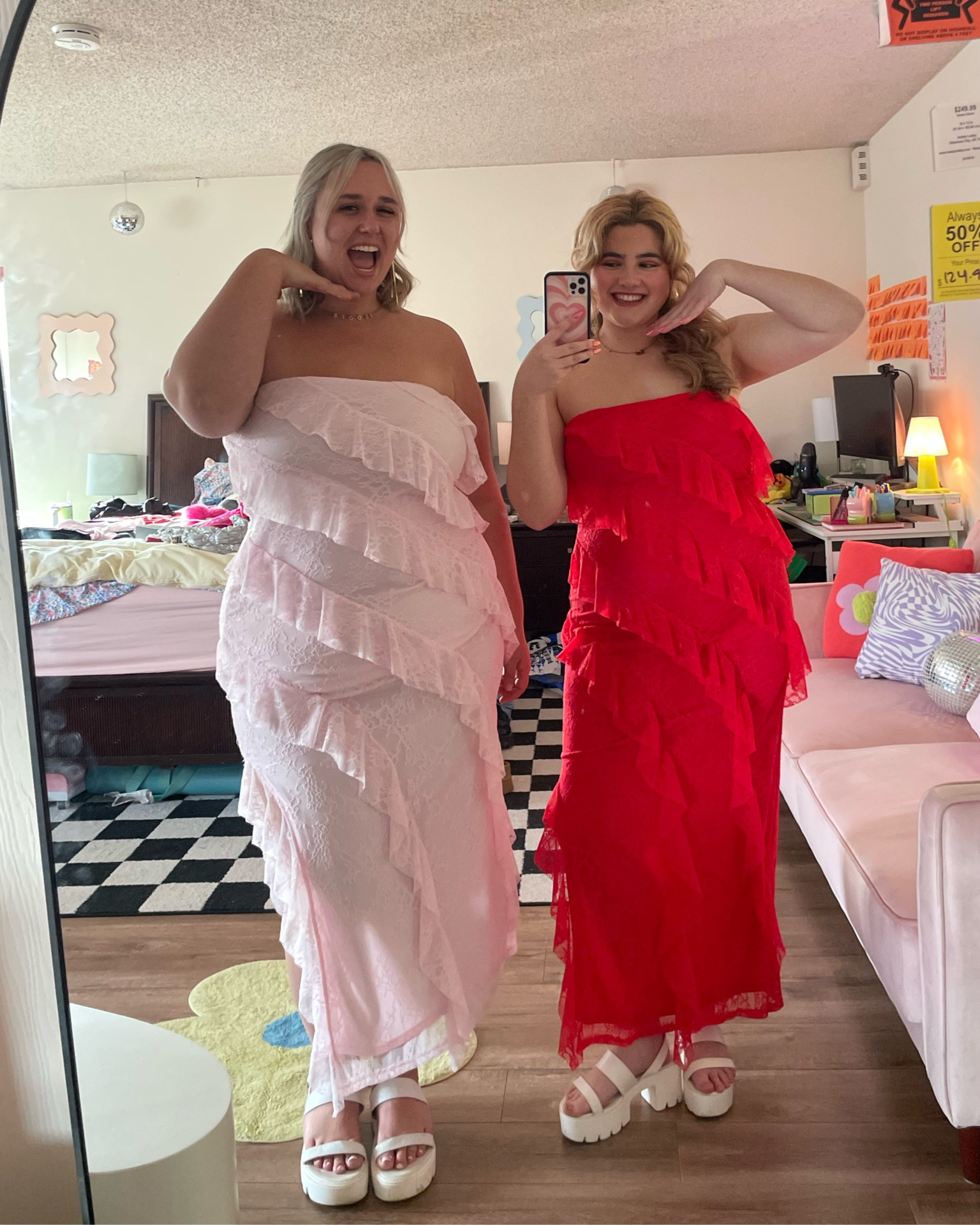 Valentine’s Day outfit inspo💕❤️
left wearing size xxl
right wearing size m 

#LTKStyleTip #LTKMidsize #LTKSeasonal