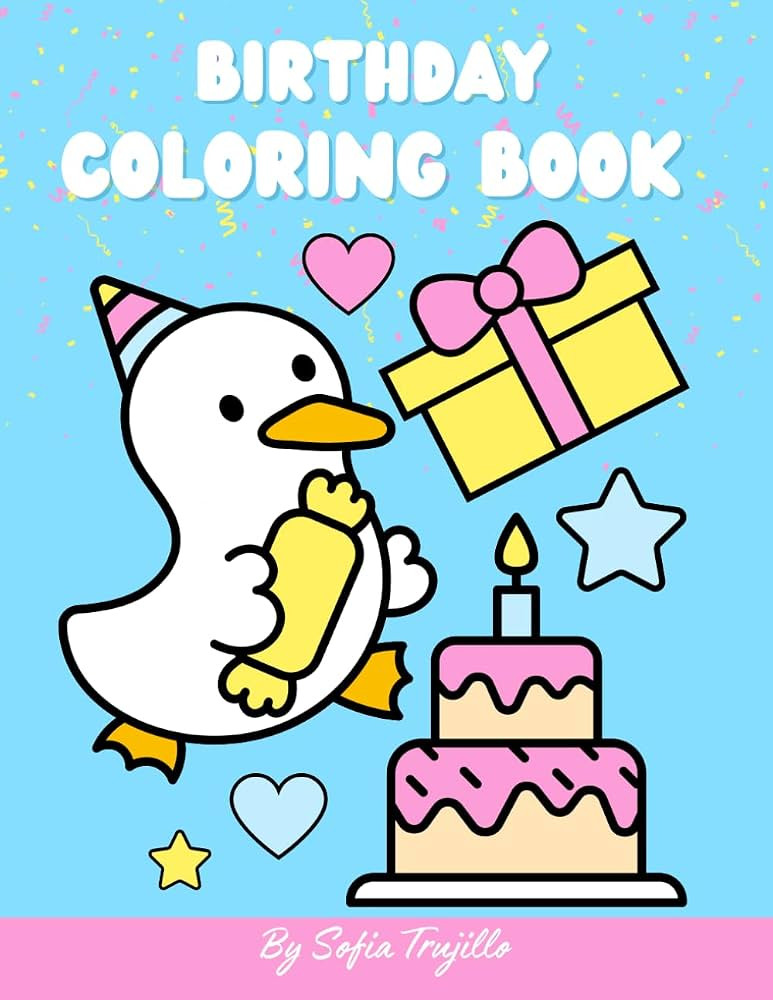 Birthday-Themed Coloring Book: Coloring Book for Kids Ages 4-8: Fun Birthday-Themed Coloring Book... | Amazon (US)
