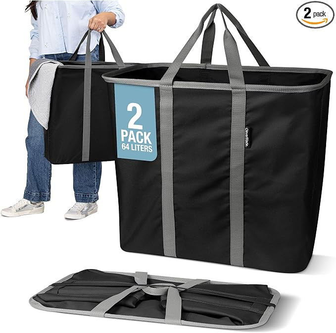 CleverMade Collapsible Laundry Caddy – Foldable Laundry Hamper & Tote, XXL 64L Pop-Up Laundry B... | Amazon (US)