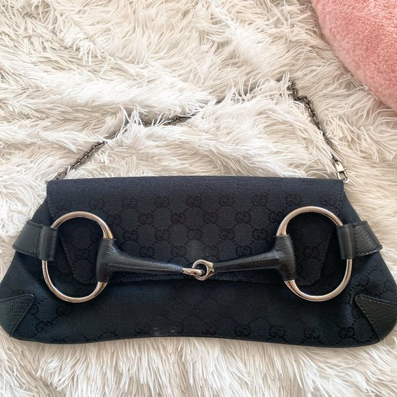 Gucci Vintage Monogram Horsebit Clutch bag | Poshmark