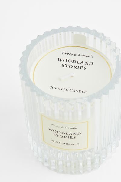 Scented Candle in Glass Holder - Clear glass/Woodland Stories - Home All | H&M US | H&M (US + CA)