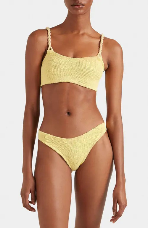 Hunza G Phoebe Two-Piece Bikini Swimsuit in Butter at Nordstrom | Nordstrom