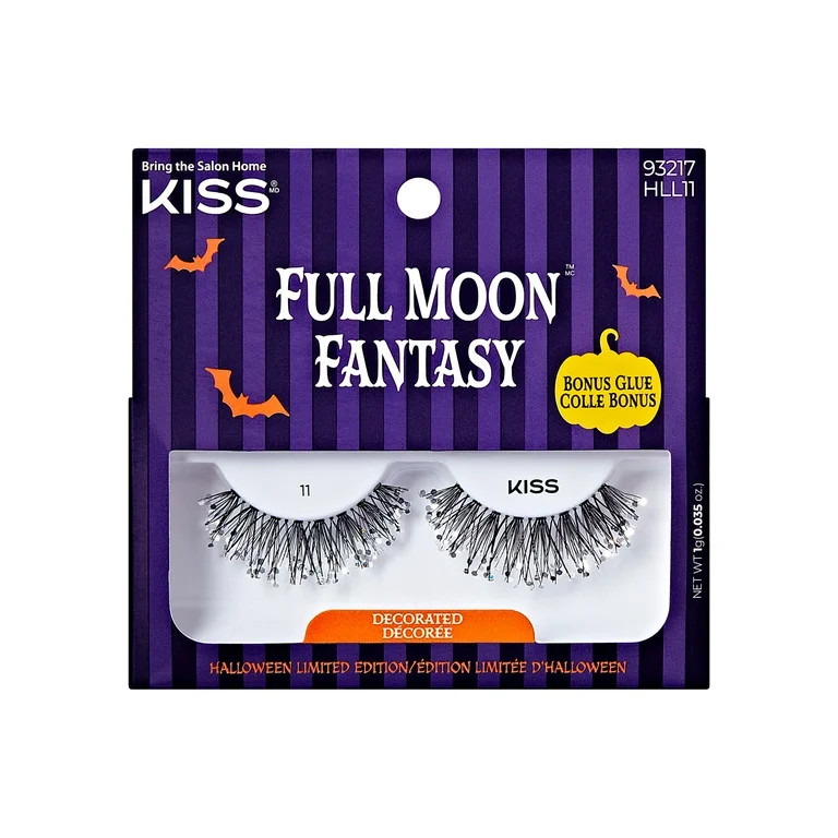 KISS Full Moon Fantasy, False Eyelashes, Haunted Hollywood, 10mm-12mm, 1 Pair | Walmart (US)