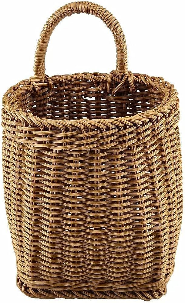 Hanging Woven Storage Basket, Decorative Wall Basket Organizer for Plants, Key, Sunglasses, Walle... | Amazon (US)
