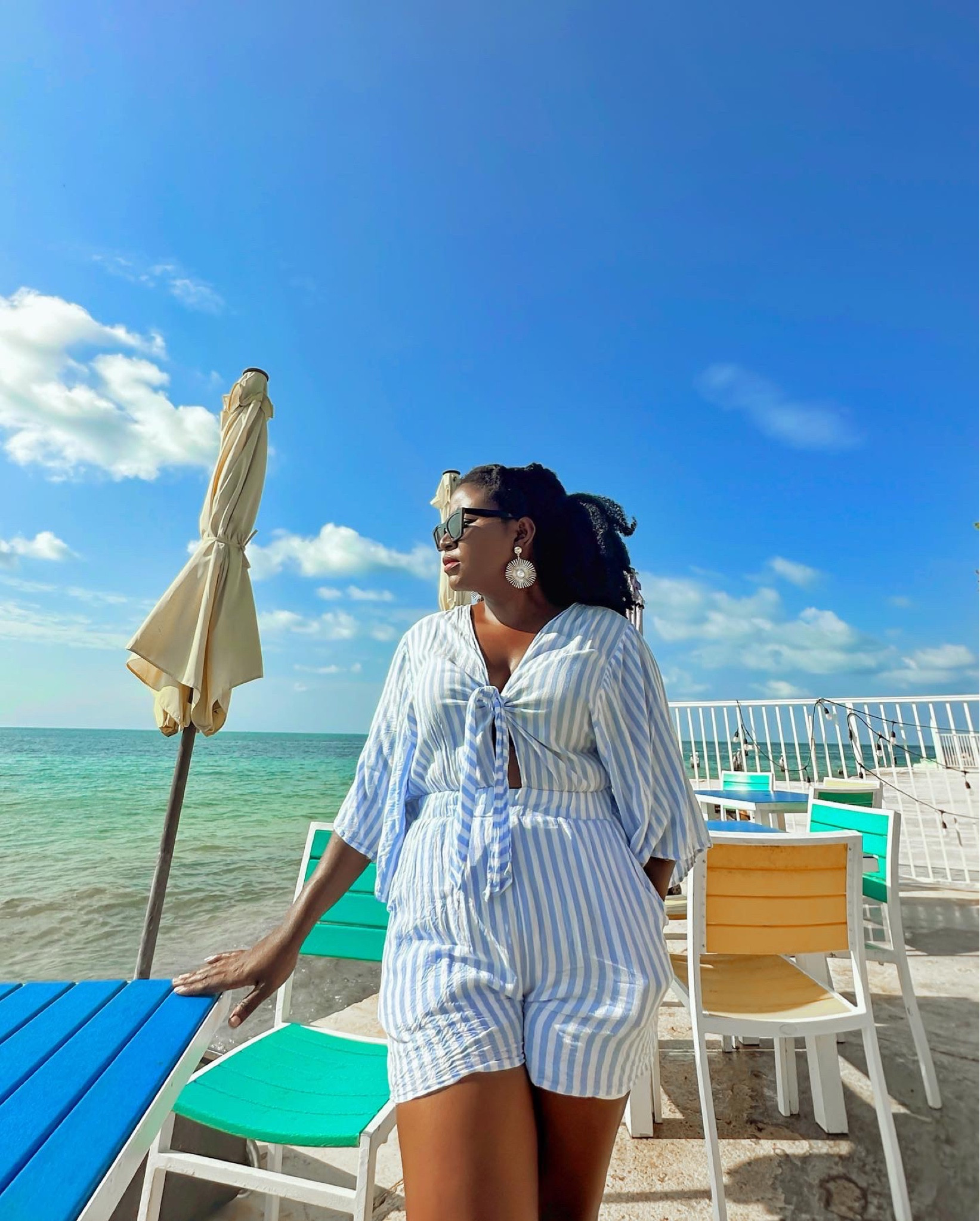 What to wear on your next vacation or brunch by the ocean 

Rompers are so comfy if you size up , perfect for a nice casual Brunch / lunch date this spring through summer 

Vacation outfit ideas, Rompers , Travel style , Travel outfits , LTKcurves, Casual outfits, Spring outfits to try, Beach day outfits , blue stripped Romper 

#LTKSeasonal #LTKtravel #LTKstyletip