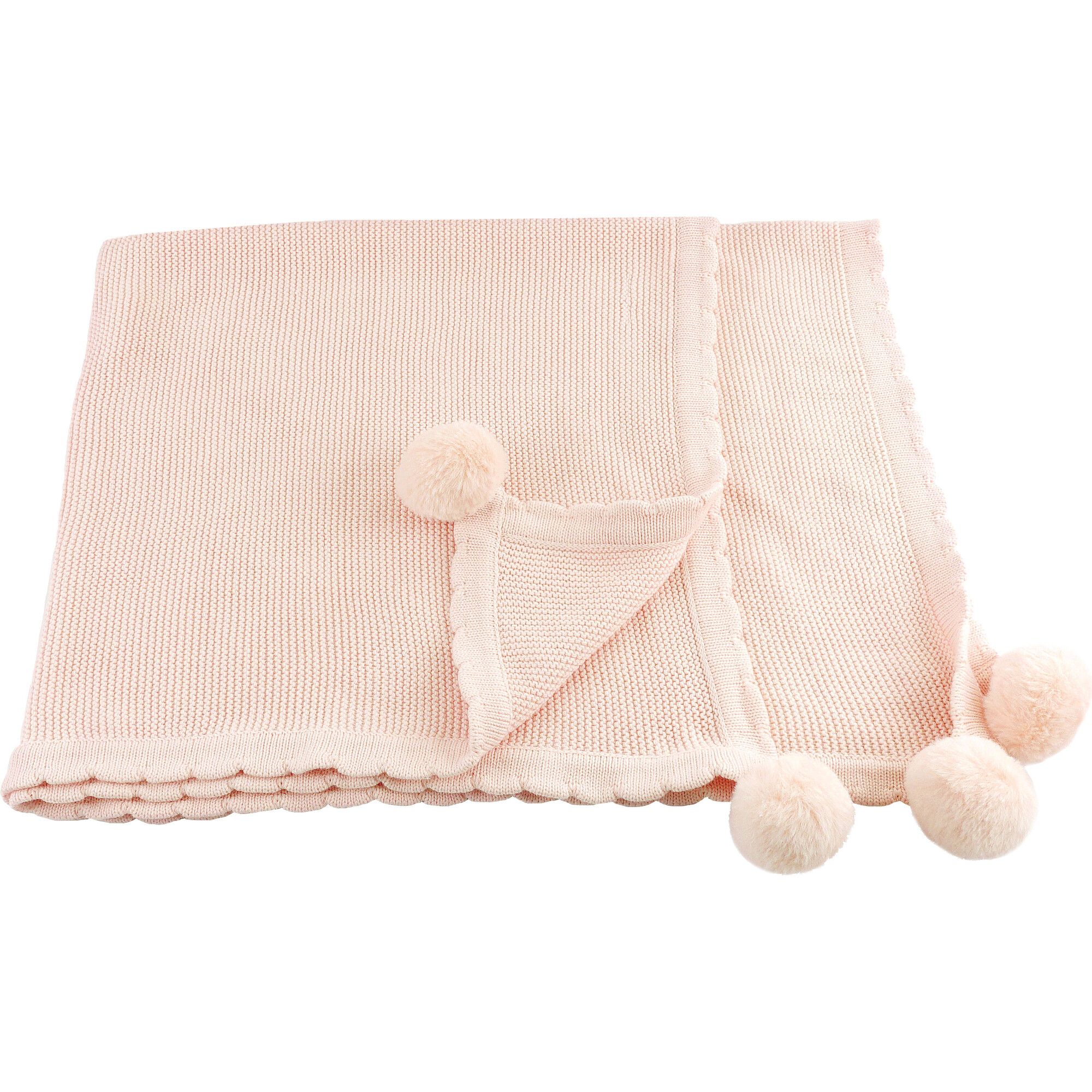 Pom Pom Blanket, Pink | Maisonette