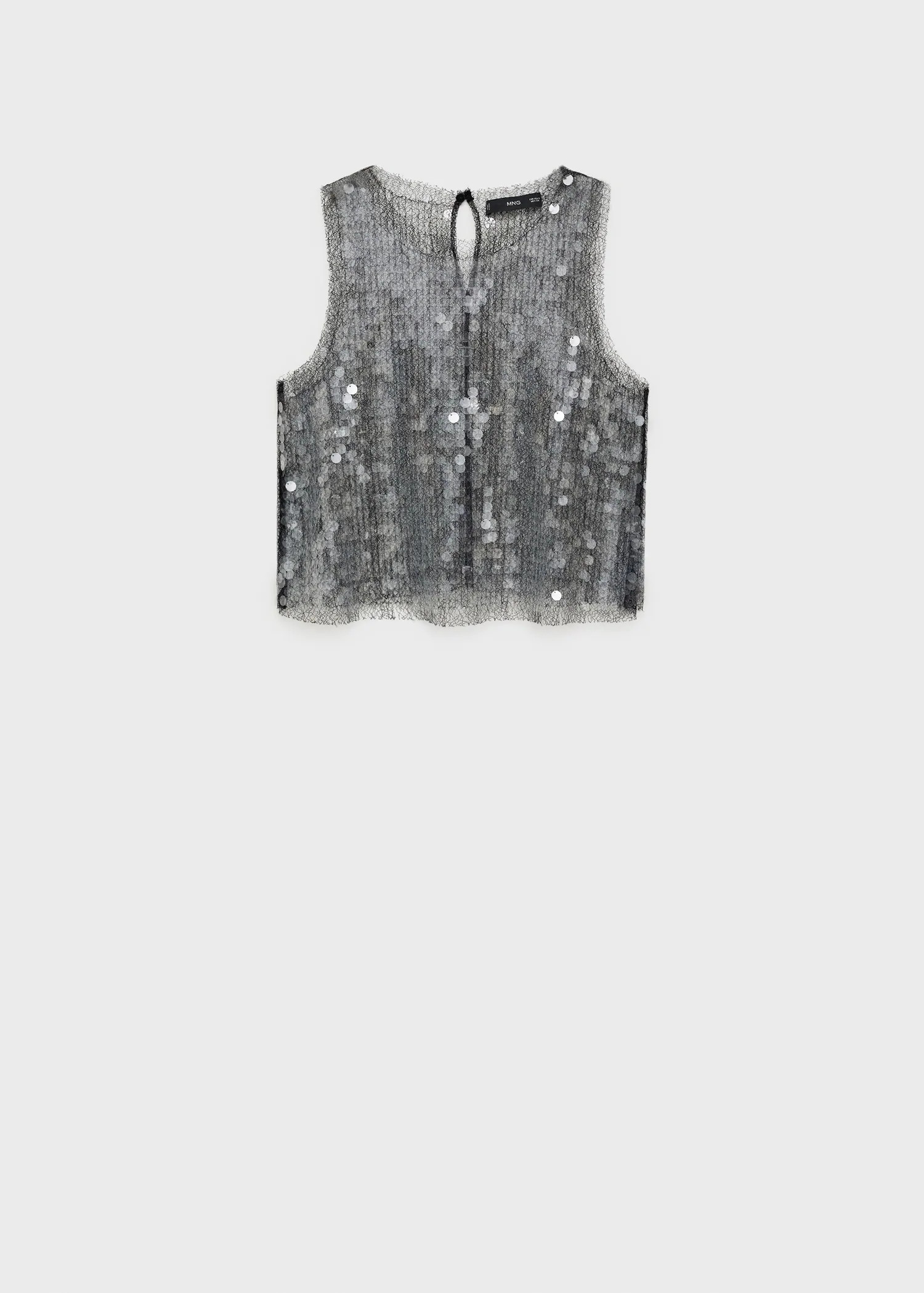 Semi-transparent sequined top - Women | MANGO USA | Mango (US/MX/AU)