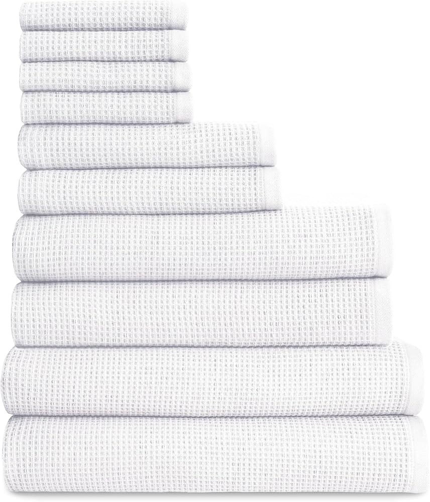 Cozy Earth Complete Waffle Bath Bundle - 60% Cotton 40% Viscose from Bamboo - Quick Dry & Ultra-S... | Amazon (US)