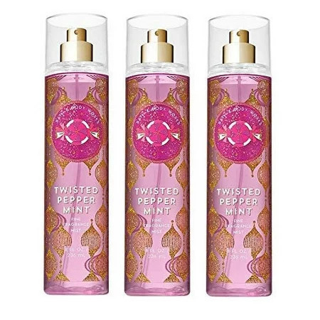 Lot of 3 Bath & Body Works Holiday Traditions Twisted Peppermint Fine Fragrance Mist 8 oz each (Twisted Peppermint) | Walmart (US)