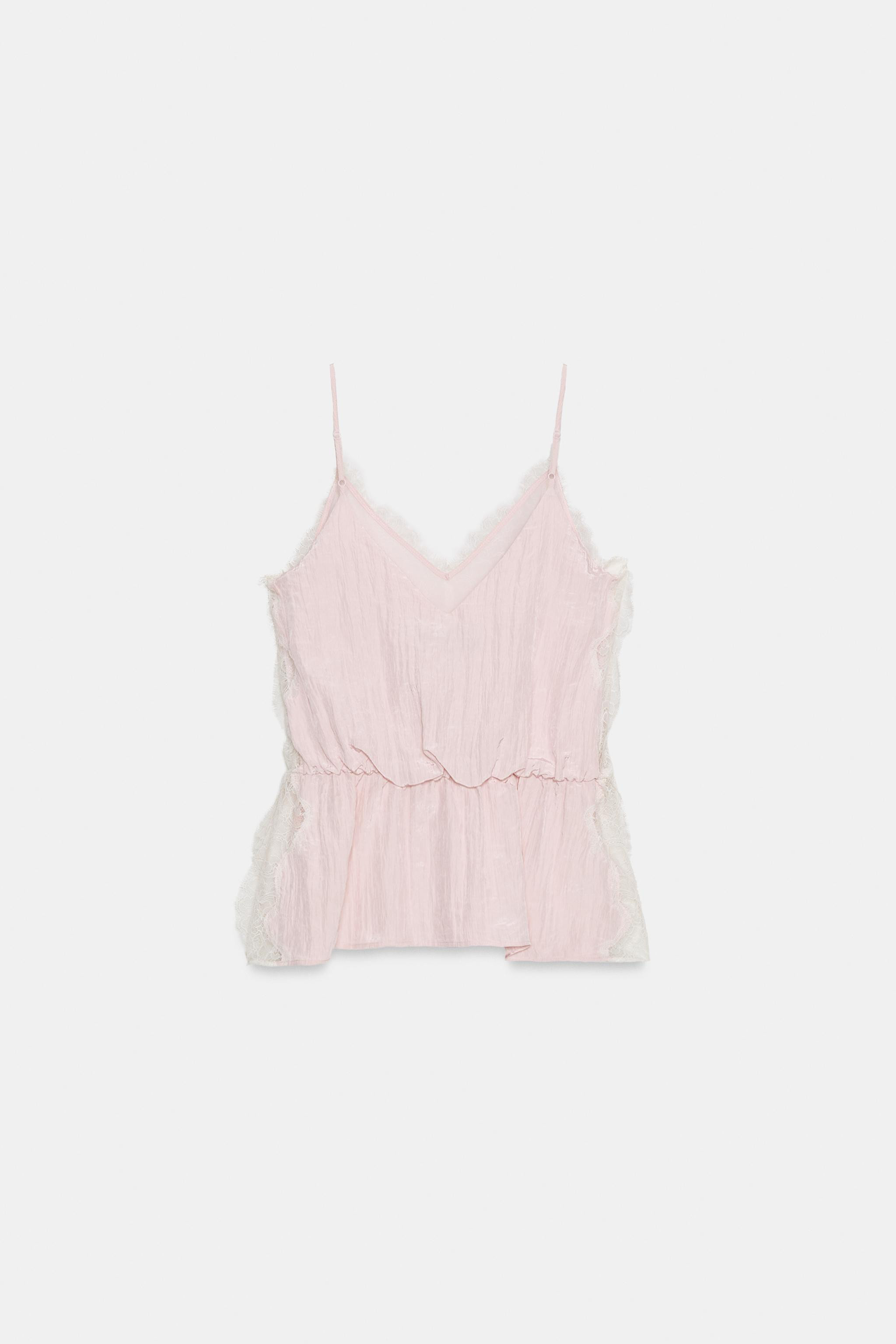 LACE CAMISOLE TOP | Zara US