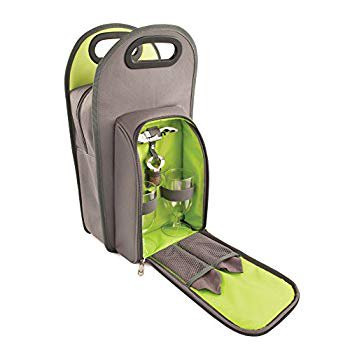 True 2766 Metro 2 bottle 6 piece wine travel bag and insulated wine carrier tote carrying Picnic coo | Walmart (US)