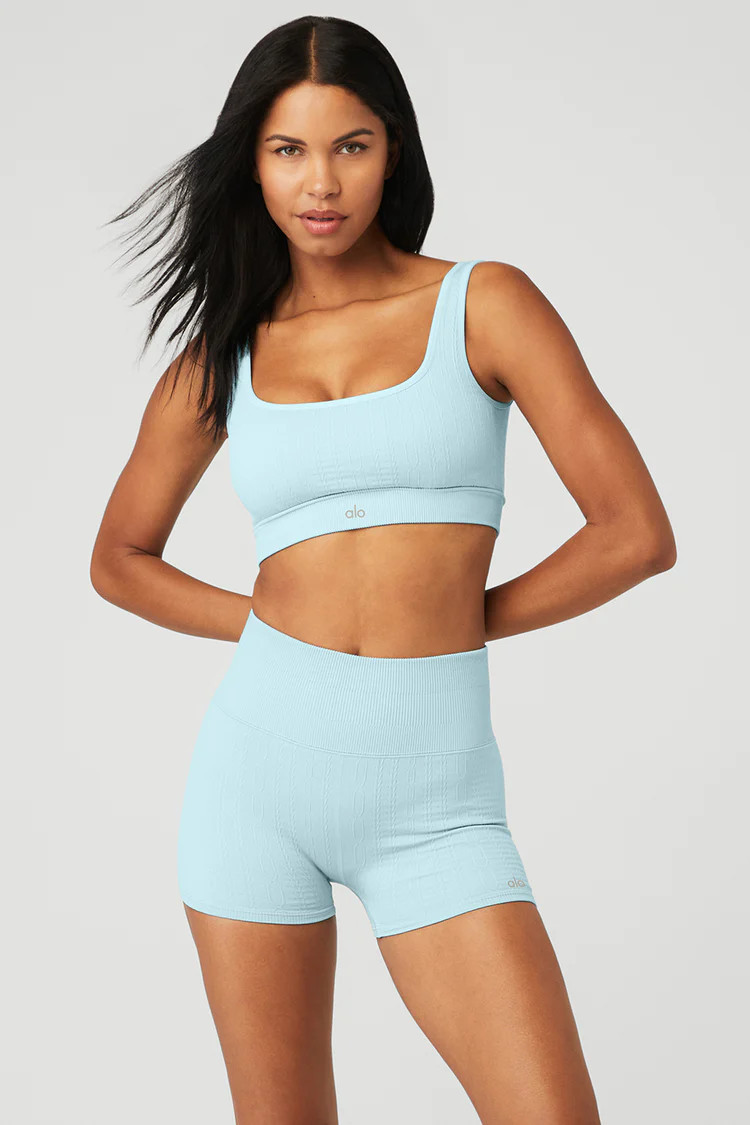 Seamless Cable Knit Bra | Alo Yoga (US)
