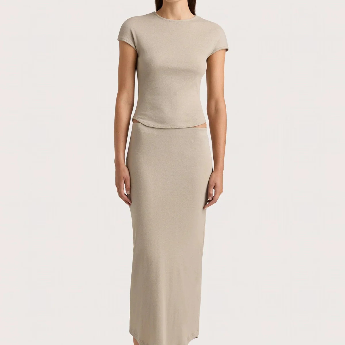 Loire Skirt Taupe | Faithfull (AU)