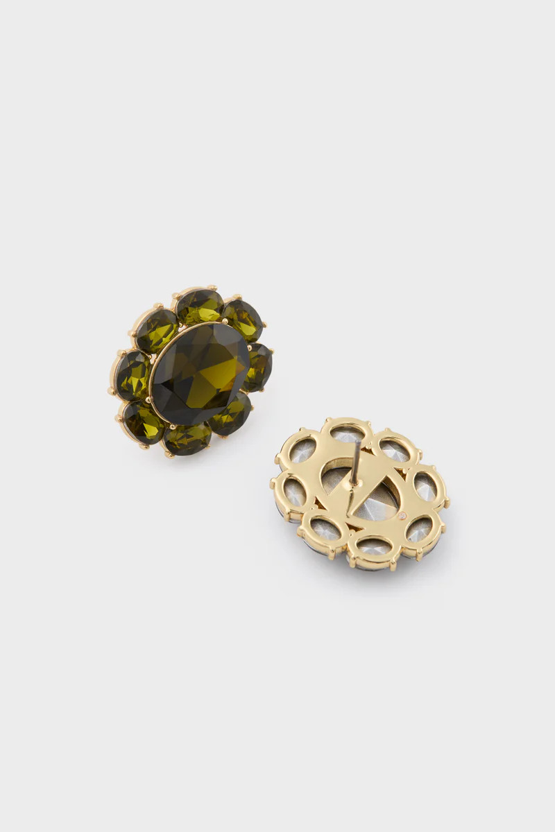 Olive Crystal Emaline Studs | Tuckernuck (US)