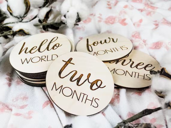 Baby Monthly Milestone Discs With Personalization Engraved - Etsy | Etsy (US)