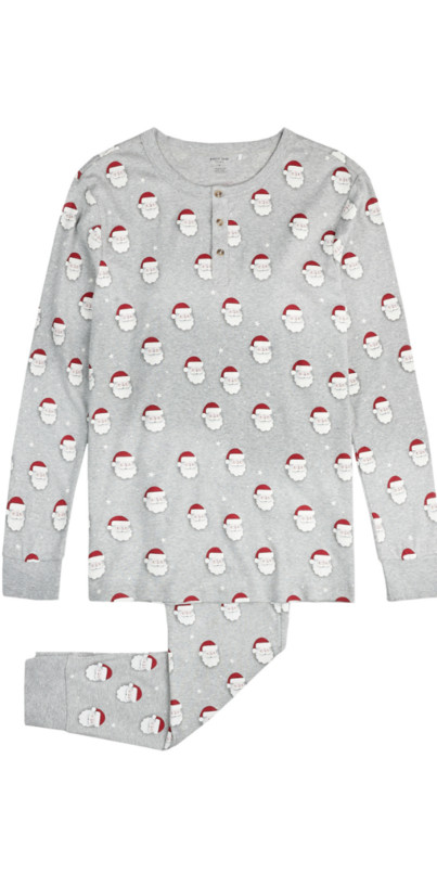 Petit Lem Mens Pj Set Santa Heather Grey | Well.ca