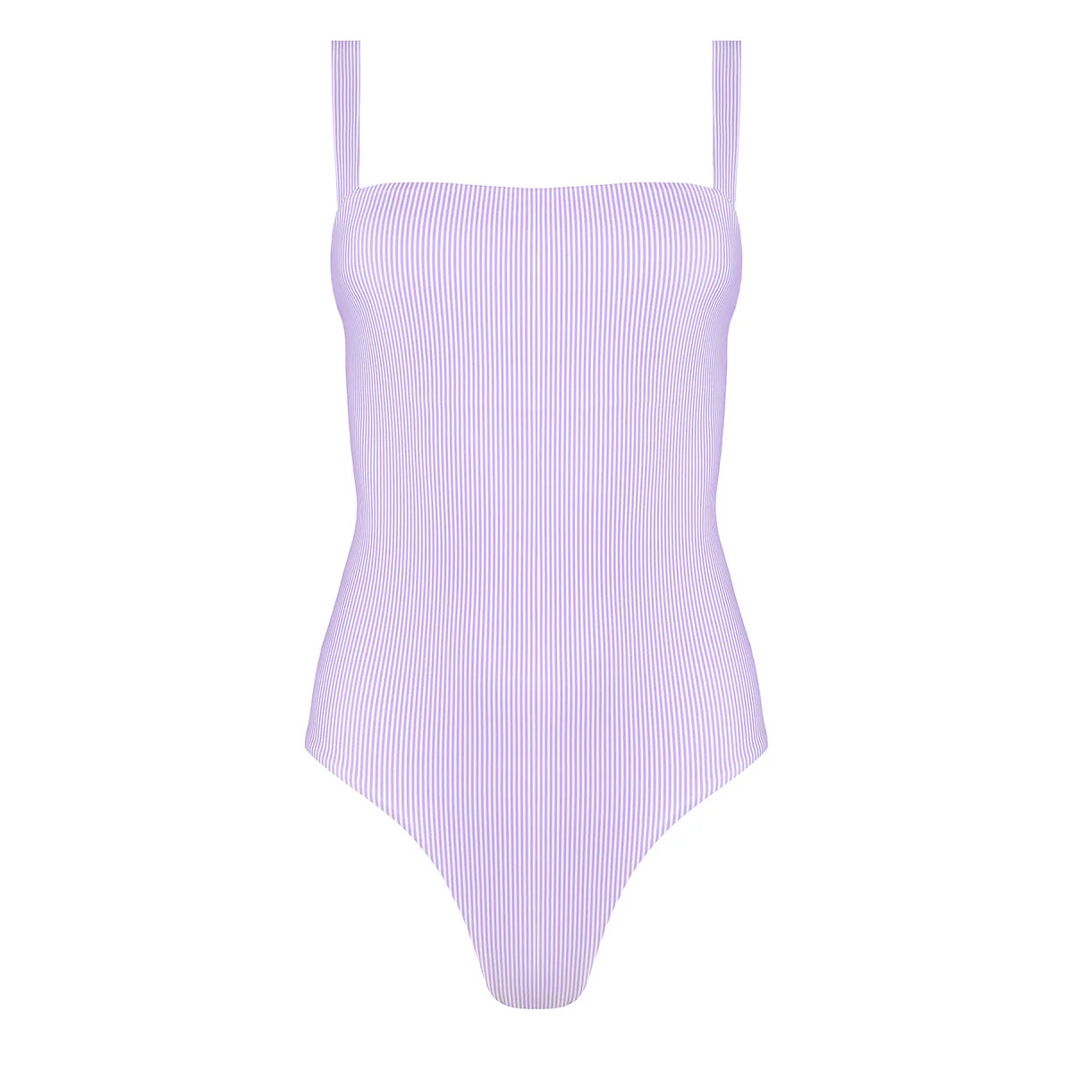 Women’s Lavender Stripe Low Back One Piece | Over The Moon